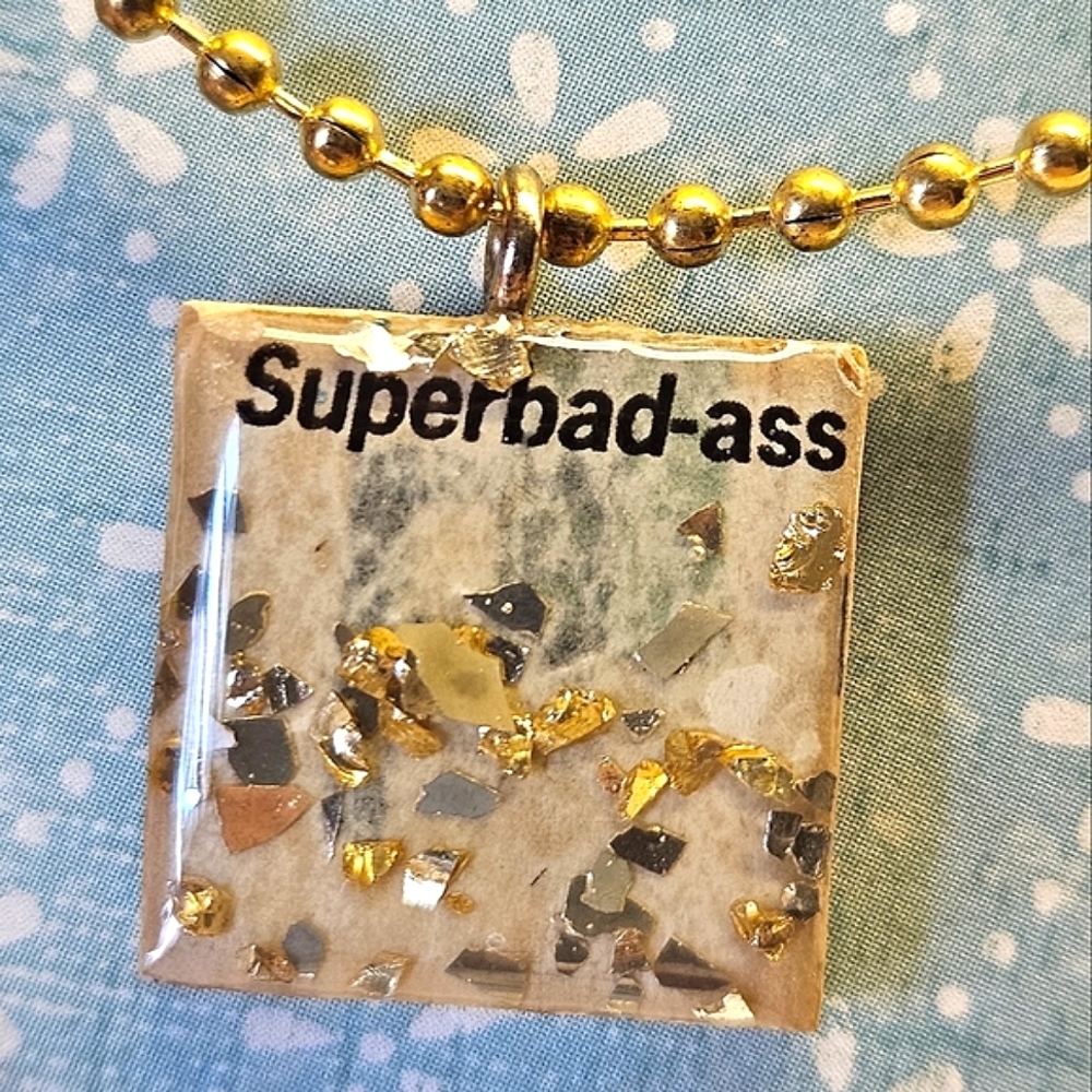"Superbad-a$$" Tile Pendant